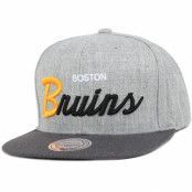 Mitchell&Ness - NHL Grå snapback Keps - Boston Bruins Heather Grey/Graphite Snapback @ Hatstore