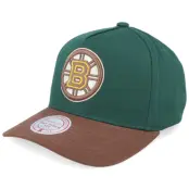 Mitchell&Ness - NHL Grön adjustable Keps - Hatstore Exclusive x Boston Bruins Pro Crown Green/Brown A-frame Adjustable @ Hatstore