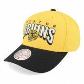 Mitchell&Ness - NHL Gul adjustable Keps - Boston Bruins Boom Text Pro Vintage Yellow/Black Adjustable @ Hatstore