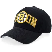 Mitchell&Ness - NHL Svart adjustable Keps - Boston Bruins Arch Stamp Pro Corduroy Black A-frame Adjustable @ Hatstore