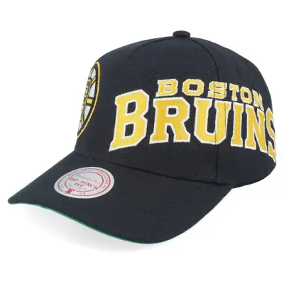Mitchell&Ness - NHL Svart adjustable Keps - Boston Bruins Busted Pro Black A-Frame Adjustable @ Hatstore