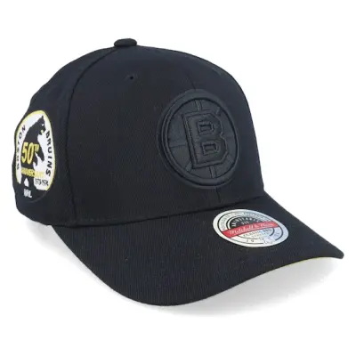 Mitchell&Ness - NHL Svart adjustable Keps - Boston Bruins NHL Anniversary Patch Black Adjustable @ Hatstore