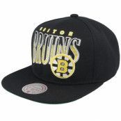 Mitchell&Ness - NHL Svart snapback Keps - Boston Bruins Line Work Vintage Black Snapback @ Hatstore