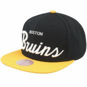 Mitchell&Ness - NHL Svart snapback Keps - Boston Bruins Vintage Script Black/Yellow Snapback @ Hatstore