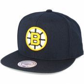 Mitchell&Ness - NHL Svart snapback Keps - Boston Bruins Wool Solid Black Snapback @ Hatstore