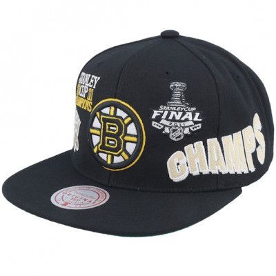 Mitchell&Ness - NHL Svart snapback Keps - Boston Bruins World Champs Black Snapback @ Hatstore