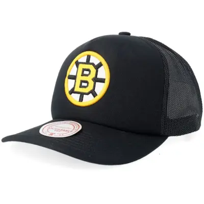 Mitchell&Ness - NHL Svart trucker Keps - Boston Bruins Evergreen Black A-Frame Trucker @ Hatstore