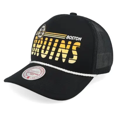Mitchell&Ness - NHL Svart trucker Keps - Boston Bruins Graded Black A-frame Trucker @ Hatstore