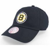 Mitchell&Ness - NHL Svart unconstructed Keps - Boston Bruins Team Ground 2.0 Black Dad Cap @ Hatstore