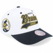 Mitchell&Ness - NHL Vit adjustable Keps - Boston Bruins Tail Sweep Pro Vintage White/Black Adjustable @ Hatstore