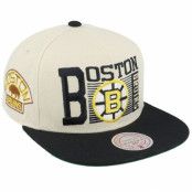 Mitchell&Ness - NHL Vit snapback Keps - Boston Bruins Speed Zone Vintage Off White/Black Snapback @ Hatstore