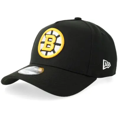 New Era - NHL Svart adjustable Keps - Kids Hatstore Exclusive x Boston Bruins 9FORTY Black A-Frame Adjustable @ Hatstore