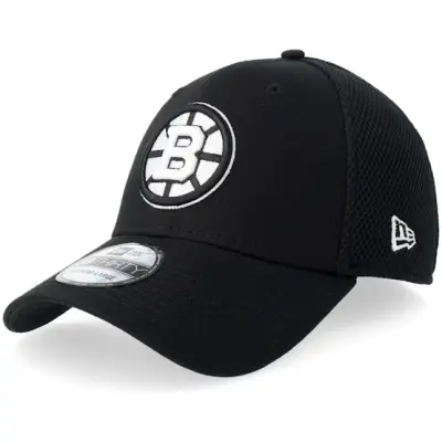 New Era - NHL Svart flexfit Keps - Boston Bruins 39THIRTY Eg Neo Black/White Mesh Flexfit @ Hatstore