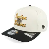 New Era - NHL Vit adjustable Keps - Boston Bruins 9FIFTY Chainstitch Chrome White/Black A-Frame Adjustable @ Hatstore