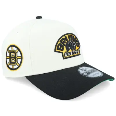 New Era - NHL Vit adjustable Keps - Hatstore Exclusive x Boston Bruins 9FORTY White/Black A-Frame Adjustable @ Hatstore