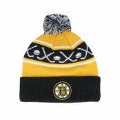 Outerstuff - NHL Gul pom Beanie - Kids Boston Bruins Face-off Cuff Beanie Black/Yellow Pom @ Hatstore