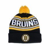 Outerstuff - NHL Svart pom Beanie - Kids Boston Bruins Jacquared Knit Black Pom @ Hatstore