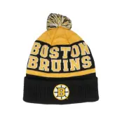 Outerstuff - NHL Svart pom Beanie - Kids Boston Bruins NHL Beanie Black/Yellow Pom @ Hatstore
