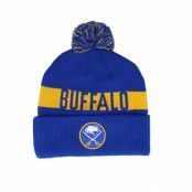 Fanatics - NHL Blå pom Beanie - Buffalo Sabres Beanie Royal/Yellow Gold Pom @ Hatstore