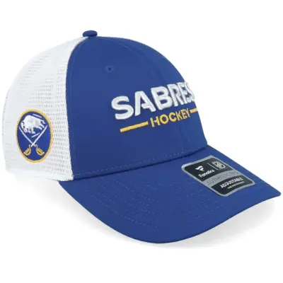 Fanatics - NHL Blå trucker Keps - Buffalo Sabres Authentic Pro Rink Royal/White Trucker @ Hatstore