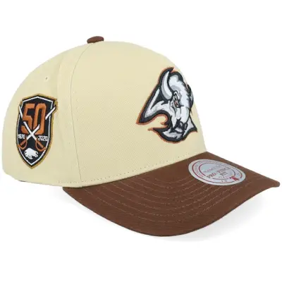 Mitchell&Ness - NHL Beige adjustable Keps - Hatstore Exclusive x Buffalo Sabres Pro Crown Cream/Brown A-Frame Adjustable @ Hatstore