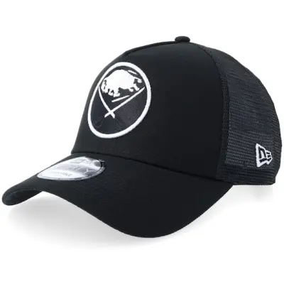 New Era - NHL Svart trucker Keps - Buffalo Sabres 9FORTY Black/White A-Frame Trucker @ Hatstore