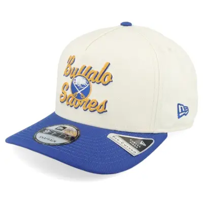 New Era - NHL Vit adjustable Keps - Buffalo Sabres 9FIFTY Chainstitch Chrome White/Royal A-Frame Adjustable @ Hatstore