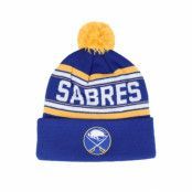 Outerstuff - NHL Blå pom Beanie - Kids Buffalo Sabres Jacquard Cuff Beanie Blue/Yellow Pom @ Hatstore