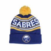 Outerstuff - NHL Blå pom Beanie - Kids Buffalo Sabres Jacquared Knit Pom Rush Blue Pom @ Hatstore