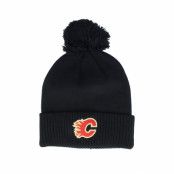 Adidas - NHL Svart cuff Beanie - Calgary Flames NHL Cuffed Beanie Black Pom @ Hatstore