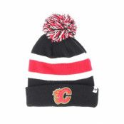Mössa Calgary Flames Breakaway Knit Black Pom - 47 Brand - Svart Tofs