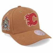 Mitchell&Ness - NHL Brun adjustable Keps - Hatstore Exclusive x Calgary Flames Heritage Patch Tan Adjustable @ Hatstore