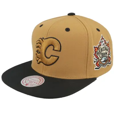 Mitchell&Ness - NHL Brun snapback Keps - Hatstore Exclusive x Calgary Flames Heritage Brown/Black Snapback @ Hatstore