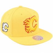 Mitchell&Ness - NHL Gul snapback Keps - Calgary Flames Alternate Flip Yellow Snapback @ Hatstore