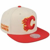 Mitchell&Ness - NHL Vit snapback Keps - Calgary Flames Vintage Off White Snapback @ Hatstore