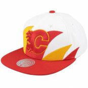 Mitchell&Ness - NHL Vit snapback Keps - Calgary Flames Vintage Sharktooth White/Red Snapback @ Hatstore