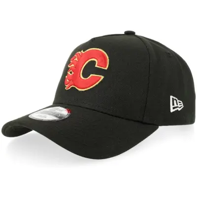 New Era - NHL Svart adjustable Keps - Kids Hatstore Exclusive x Calgary Flames 9FORTY Black A-frame Adjustable @ Hatstore