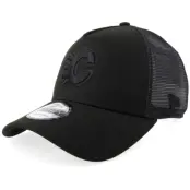 New Era - NHL Svart trucker Keps - Hatstore Exclusive x Calgary Flames 9FORTY Black A-frame Trucker @ Hatstore