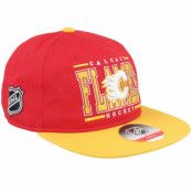 Outerstuff - NHL Röd snapback Keps - Kids Calgary Flames Logo Flatbrim Cap Red/Yellow Snapback @ Hatstore