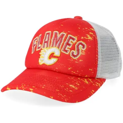 Outerstuff - NHL Röd trucker Keps - Kids Calgary Flames Top Player Red/White A-frame Trucker @ Hatstore
