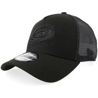 New Era - NHL Svart trucker Keps - Hatstore Exclusive x Carolina Hurricanes 9FORTY Black A-frame Trucker @ Hatstore