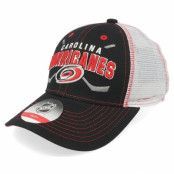 Outerstuff - NHL Svart trucker Keps - Kids Carolina Hurricanes Lockup Meshback Black/White Trucker @ Hatstore