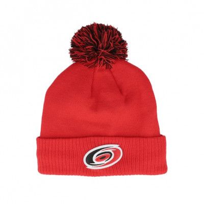 Adidas - NHL Röd pom Beanie - Carolina Hurricanes NHL Cuffed Beanie Red Pom @ Hatstore