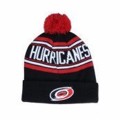 Outerstuff - NHL Svart pom Beanie - Carolina Hurricanes Jacquared Knit Pom Black Pom @ Hatstore