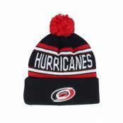 Outerstuff - NHL Svart pom Beanie - Kids Carolina Hurricanes Jacquard Beanie Black/Red Pom @ Hatstore