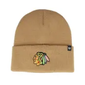 47 Brand - NHL Beige cuff Beanie - Chicago Blackhawks NHL Haymaker Camel Cuff @ Hatstore