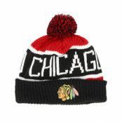 47 Brand - NHL Röd pom Beanie - Chicago Blackhawks Calgary Red/Navy Pom @ Hatstore