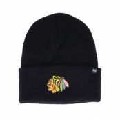 47 Brand - NHL Svart cuff Beanie - Chicago Blackhawks Haymaker Black Cuff @ Hatstore