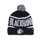 47 Brand - NHL Svart cuff Beanie - Chicago Blackhawks NHL Calgary 47 Cuff Black Pom @ Hatstore
