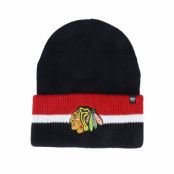 47 Brand - NHL Svart cuff Beanie - Chicago Blackhawks NHL Split 47 Cuff Knit Cbl Black Cuff @ Hatstore